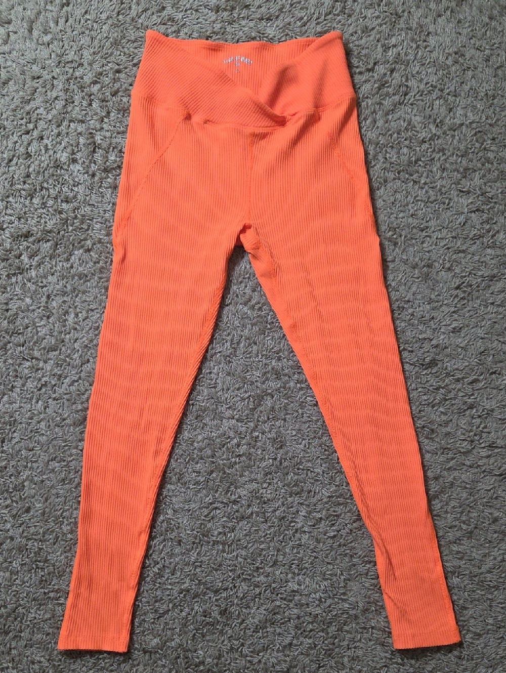 Year of Ours Ribbed Crop Top in Bright Orange, Medium, $125.00